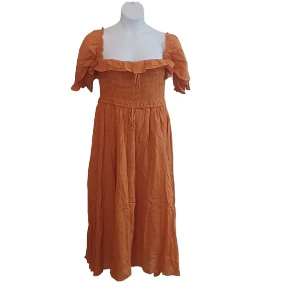 R. Yiposha Dresses | R. Yiposha Pretty Fall Color Dress | Color: Orange | Size: 2X | Pm-02072839'S Closet